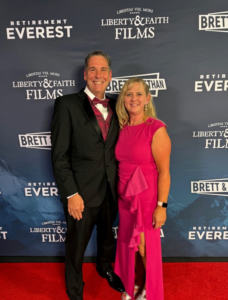 William Seeley at the Retirement Everest event backdrop